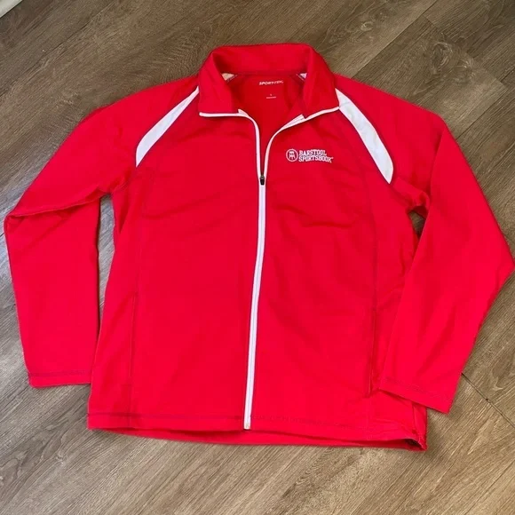 Barstool Sportsbook Red Zip Up Jacket ~ Sport-tek ~ Men’s Size L - Picture 3 of 15